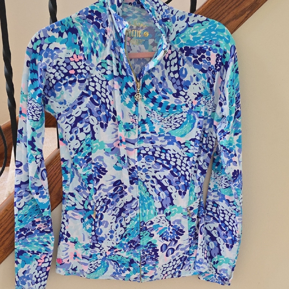 Lilly Pulitzer Blue and Purple Patterned Jacket
